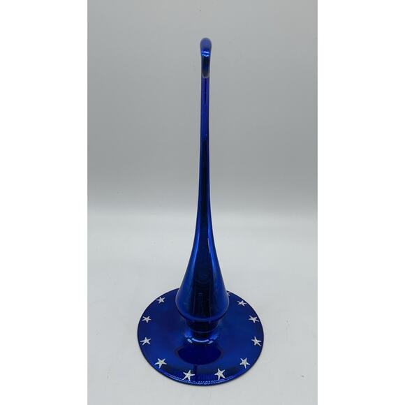 Christopher Radko Star Blue Glass Ornament Holder Stand Home for the Holidays - Picture 3 of 4